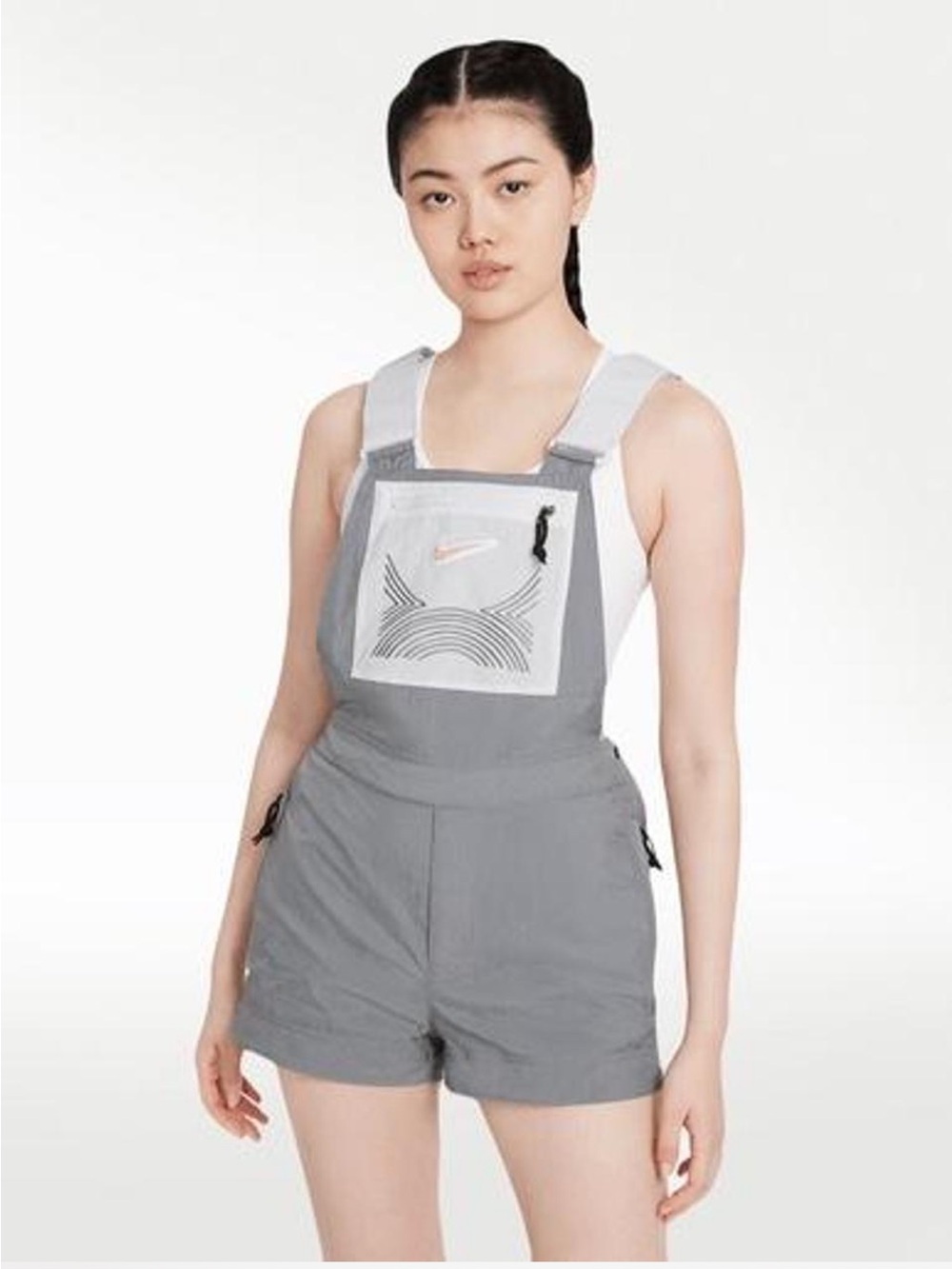 Nike Sportswear Festival Short Overalls – Smokey Grey Size L